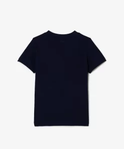 T-Shirt Avec Imprime Planete En Jersey De Coton | Lacoste Store