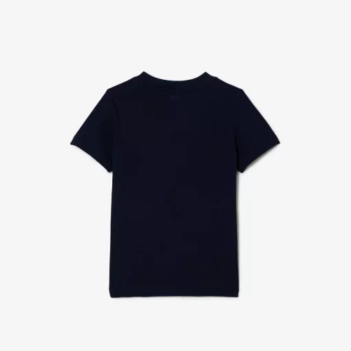 T-Shirt Avec Imprime Planete En Jersey De Coton | Lacoste Store