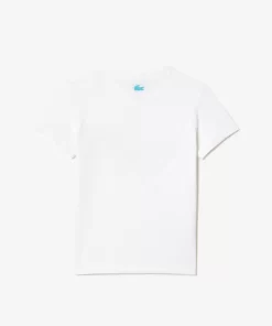 T-Shirt Avec Imprime Planete En Jersey De Coton | Lacoste Discount