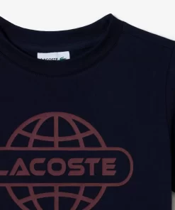 T-Shirt Avec Imprime Planete En Jersey De Coton | Lacoste Store