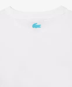 T-Shirt Avec Imprime Planete En Jersey De Coton | Lacoste Discount