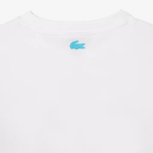 T-Shirt Avec Imprime Planete En Jersey De Coton | Lacoste Discount