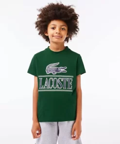 T-Shirt Avec Imprime Sigle En Jersey De Coton | Lacoste Cheap