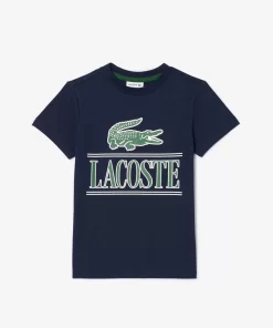 T-Shirt Avec Imprime Sigle En Jersey De Coton | Lacoste Fashion