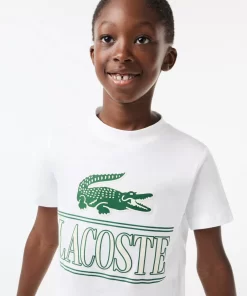 T-Shirt Avec Imprime Sigle En Jersey De Coton | Lacoste Store