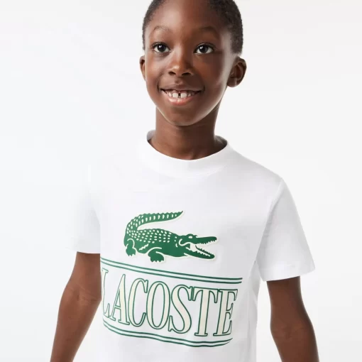 T-Shirt Avec Imprime Sigle En Jersey De Coton | Lacoste Store