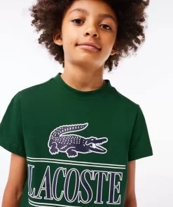 T-Shirt Avec Imprime Sigle En Jersey De Coton | Lacoste Cheap