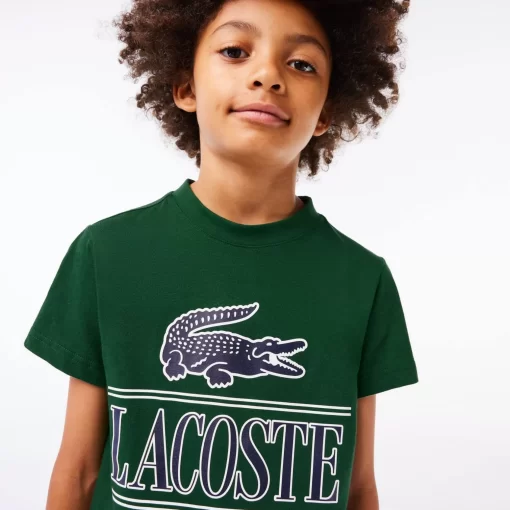 T-Shirt Avec Imprime Sigle En Jersey De Coton | Lacoste Cheap