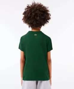 T-Shirt Avec Imprime Sigle En Jersey De Coton | Lacoste Cheap