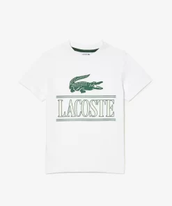 T-Shirt Avec Imprime Sigle En Jersey De Coton | Lacoste Store