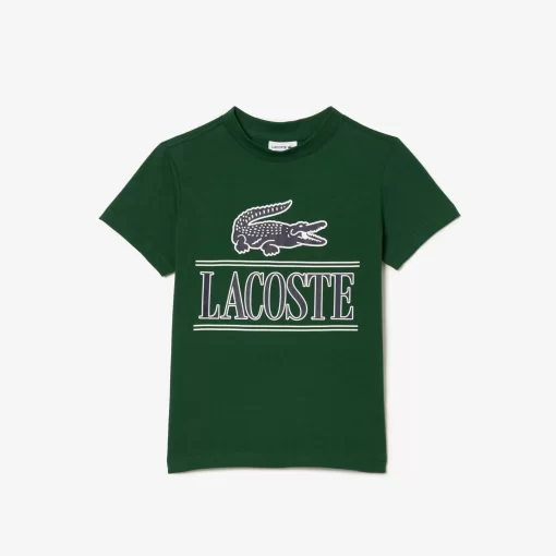 T-Shirt Avec Imprime Sigle En Jersey De Coton | Lacoste Cheap