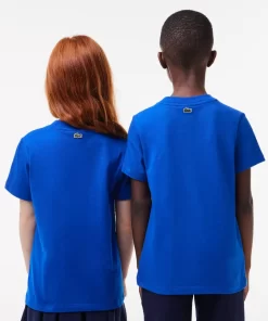 T-Shirt Avec Imprime Signature En Coton | Lacoste Cheap