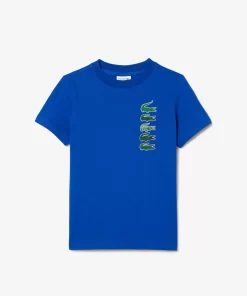 T-Shirt Avec Imprime Signature En Coton | Lacoste Cheap