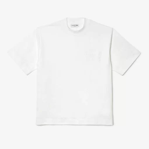 T-Shirt Brode Loose Fit En Jersey De Coton Epais | Lacoste Cheap