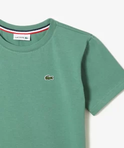 T-Shirt Col Rond Enfant En Jersey De Coton | Lacoste Online