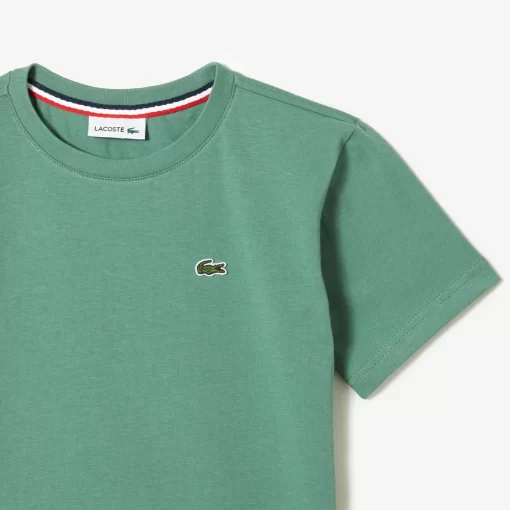 T-Shirt Col Rond Enfant En Jersey De Coton | Lacoste Online