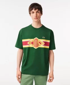 T-Shirt Col Rond Homme Loose Fit Imprime | Lacoste Cheap