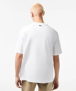 T-Shirt Col Rond Homme Loose Fit Imprime Crocodile | Lacoste Cheap