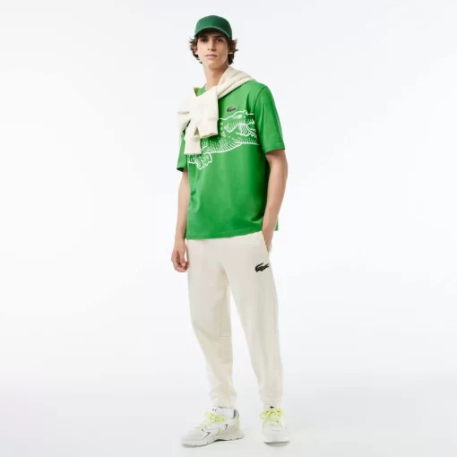 T-Shirt Col Rond Homme Loose Fit Imprime Crocodile | Lacoste Online