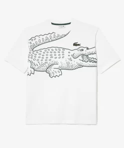 T-Shirt Col Rond Homme Loose Fit Imprime Crocodile | Lacoste Cheap