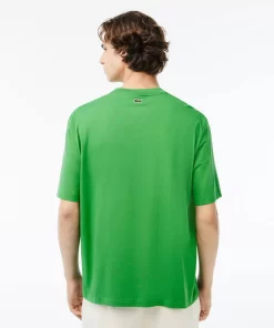 T-Shirt Col Rond Homme Loose Fit Imprime Crocodile | Lacoste Online