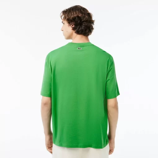 T-Shirt Col Rond Homme Loose Fit Imprime Crocodile | Lacoste Online