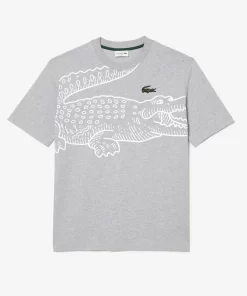 T-Shirt Col Rond Homme Loose Fit Imprime Crocodile | Lacoste Fashion