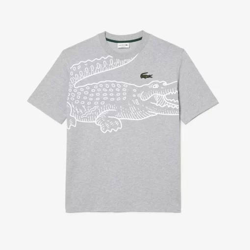 T-Shirt Col Rond Homme Loose Fit Imprime Crocodile | Lacoste Fashion