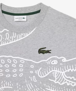 T-Shirt Col Rond Homme Loose Fit Imprime Crocodile | Lacoste Fashion