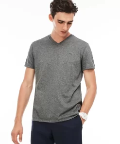 T-Shirt Col V En Jersey De Coton Pima Uni | Lacoste Cheap