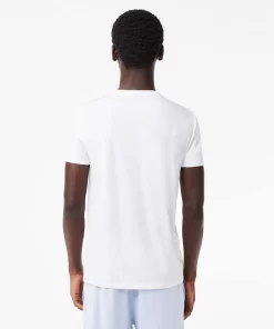 T-Shirt Col V En Jersey De Coton Pima Uni | Lacoste Online