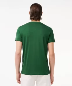 T-Shirt Col V En Jersey De Coton Pima Uni | Lacoste Hot