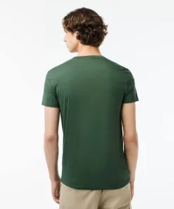 T-Shirt Col V En Jersey De Coton Pima Uni | Lacoste Cheap