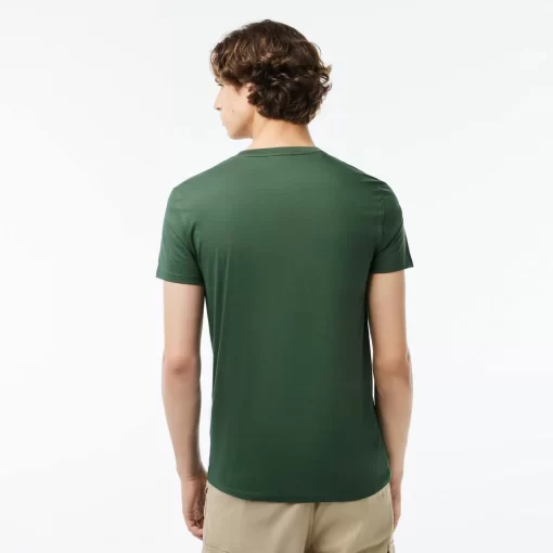 T-Shirt Col V En Jersey De Coton Pima Uni | Lacoste Cheap