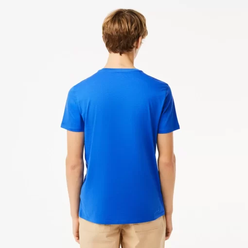 T-Shirt Col V En Jersey De Coton Pima Uni | Lacoste Clearance