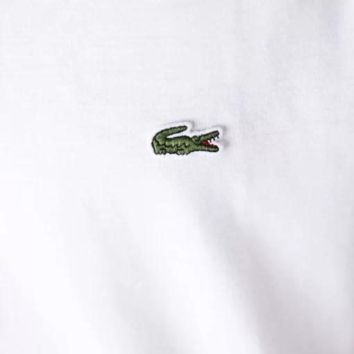 T-Shirt Col V En Jersey De Coton Pima Uni | Lacoste Online