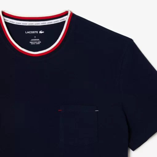 T-Shirt De Pyjama A Col Contraste | Lacoste Shop