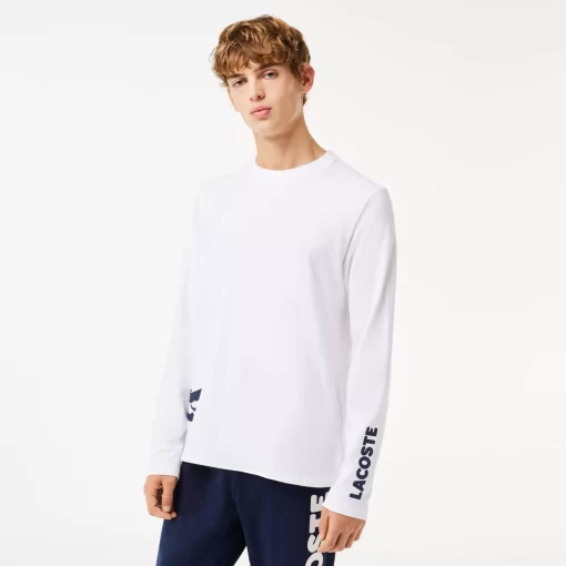 T-Shirt De Pyjama Manches Longues Avec Marquage | Lacoste Hot