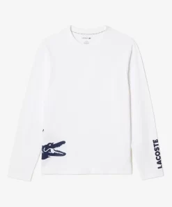 T-Shirt De Pyjama Manches Longues Avec Marquage | Lacoste Hot