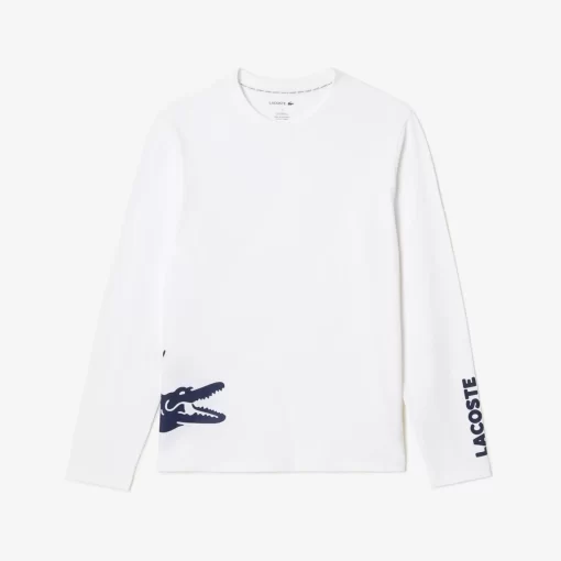 T-Shirt De Pyjama Manches Longues Avec Marquage | Lacoste Hot