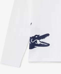 T-Shirt De Pyjama Manches Longues Avec Marquage | Lacoste Hot