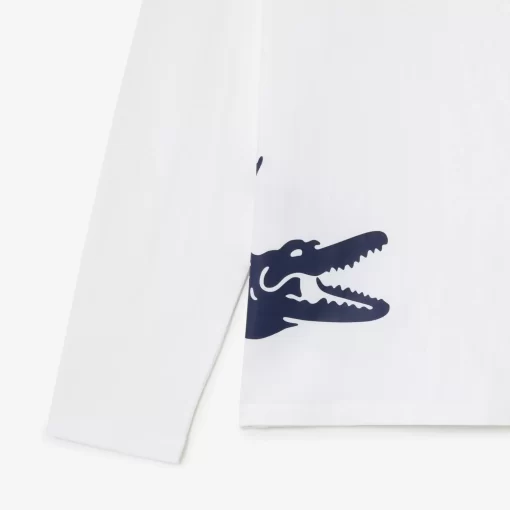 T-Shirt De Pyjama Manches Longues Avec Marquage | Lacoste Hot