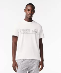 T-Shirt D'intérieurImprime En Jersey De Coton | Lacoste Shop