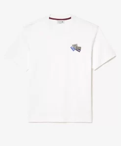 T-Shirt En Jersey De Coton Epais Avec Badges | Lacoste New