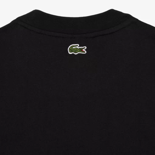 T-Shirt En Jersey De Coton Epais Avec Badges | Lacoste Clearance