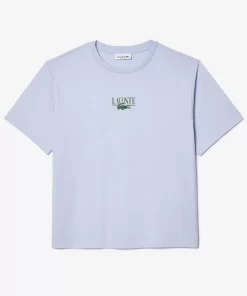 T-Shirt En Jersey De Coton Imprime | Lacoste Clearance