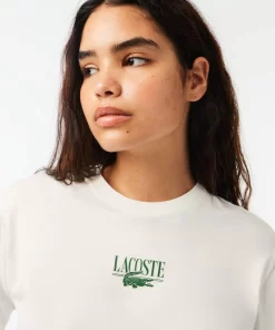 T-Shirt En Jersey De Coton Imprime | Lacoste Shop