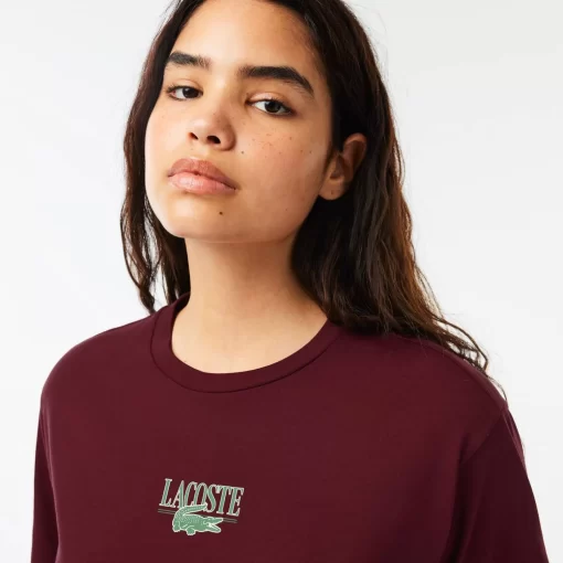 T-Shirt En Jersey De Coton Imprime | Lacoste Discount