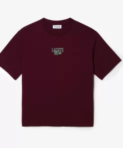 T-Shirt En Jersey De Coton Imprime | Lacoste Discount