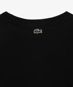 T-Shirt En Jersey De Coton Imprime | Lacoste Discount